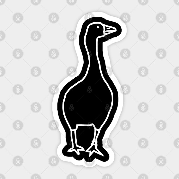 Minimal Ghost Goose Sticker by ellenhenryart